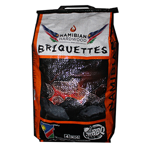 Namibian Hardwood BBQ Briquettes Bag 4Kg